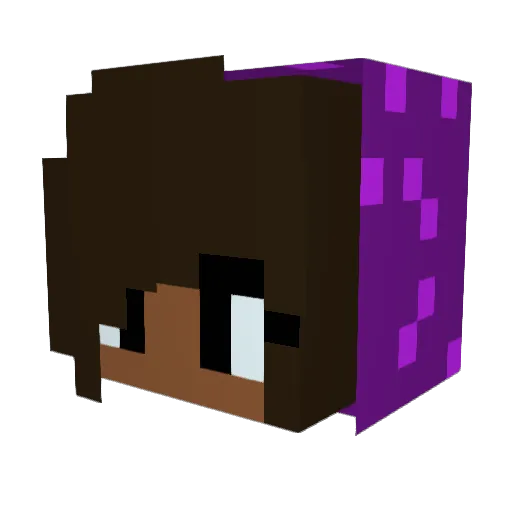 anajugamer Minecraft avatar head, 3D render