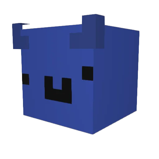 analyzable Minecraft avatar head, 3D render