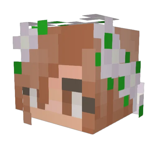 anamarya Minecraft avatar head, 3D render