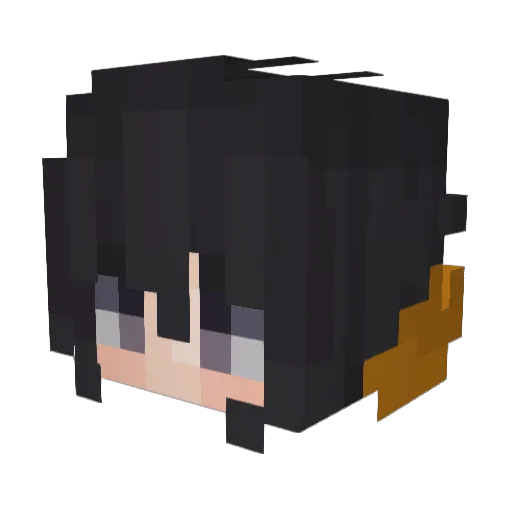 anapmp Minecraft avatar head, 3D render
