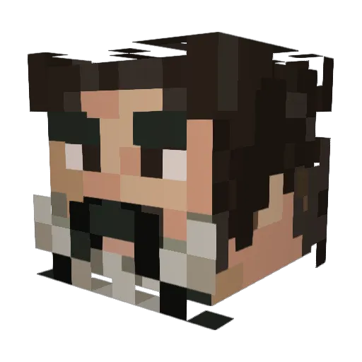 anapocalypse Minecraft avatar head, 3D render