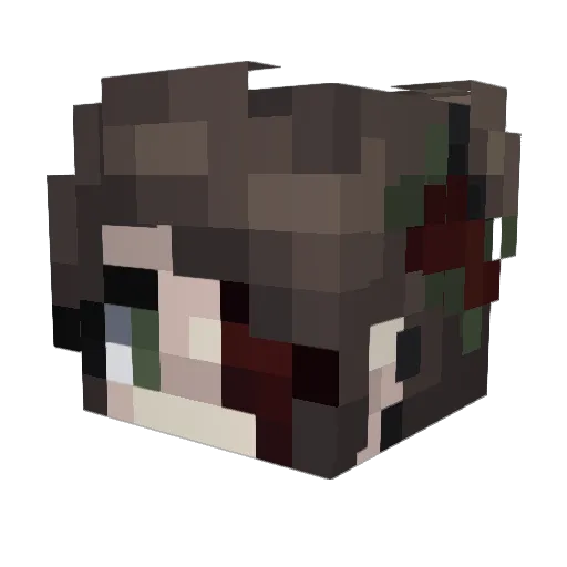 anarchistlimes Minecraft avatar head, 3D render