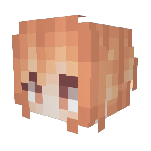 anartsz Minecraft avatar head, 3D render