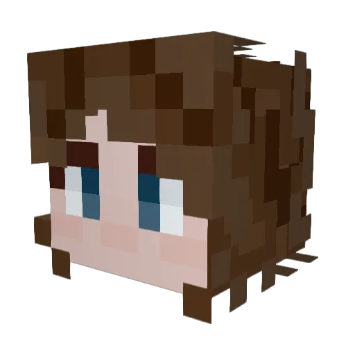 anasTya Minecraft avatar head, 3D render