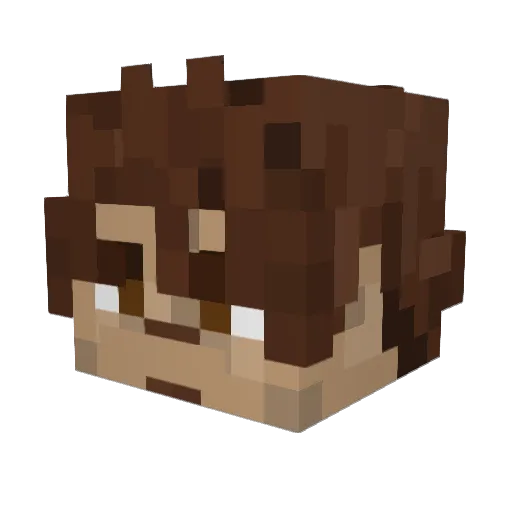 anato__ Minecraft avatar head, 3D render