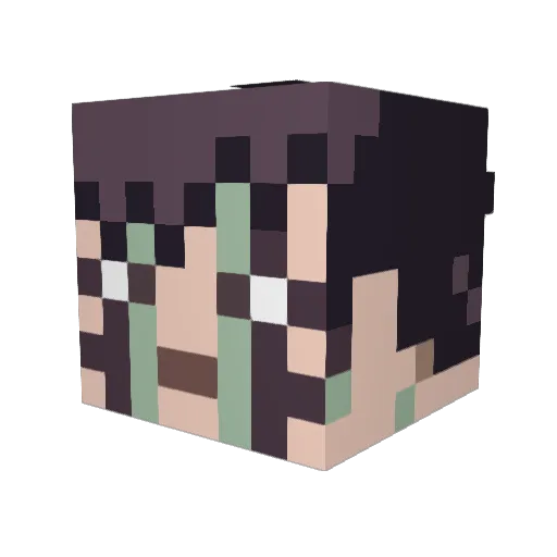anatolii Minecraft avatar head, 3D render