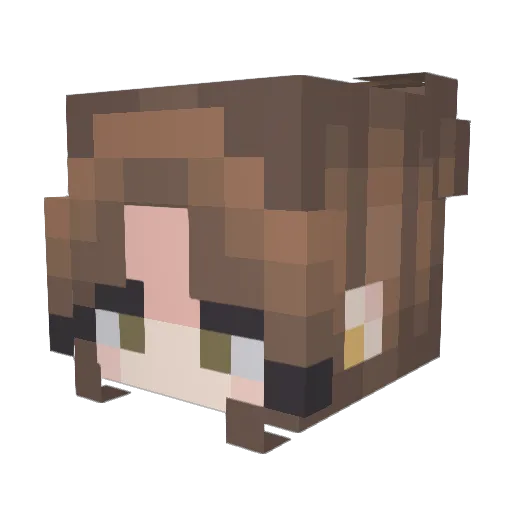 anaxaria Minecraft avatar head, 3D render