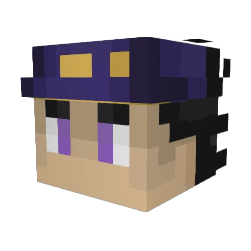 anbuHisoka Minecraft avatar head, 3D render