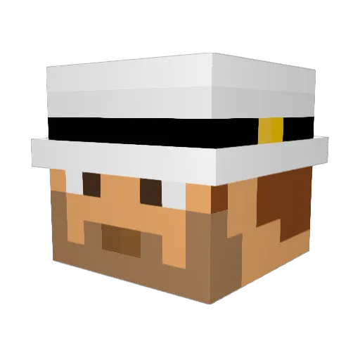 ancalado Minecraft avatar head, 3D render