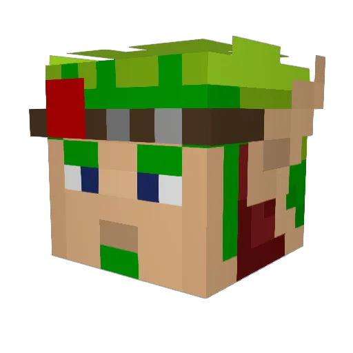 ancapJak99 Minecraft avatar head, 3D render