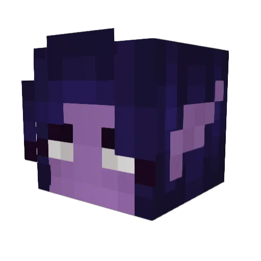 ancharo Minecraft avatar head, 3D render
