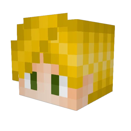 ancient_YT Minecraft avatar head, 3D render