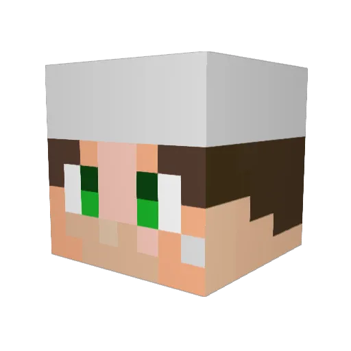 ancientfish Minecraft avatar head, 3D render
