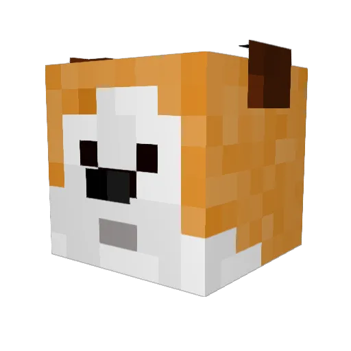 ancientmarmoset Minecraft avatar head, 3D render
