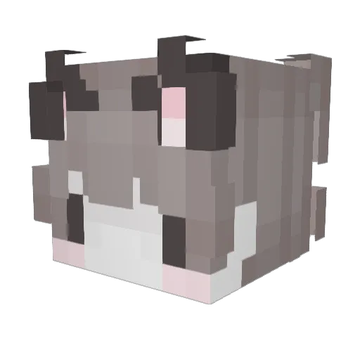 ancil Minecraft avatar head, 3D render