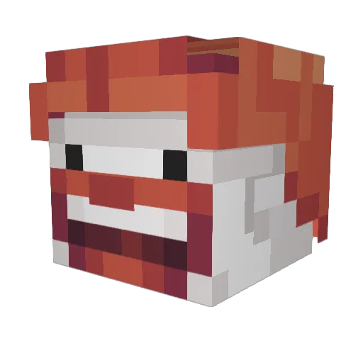 ancos09kam Minecraft avatar head, 3D render