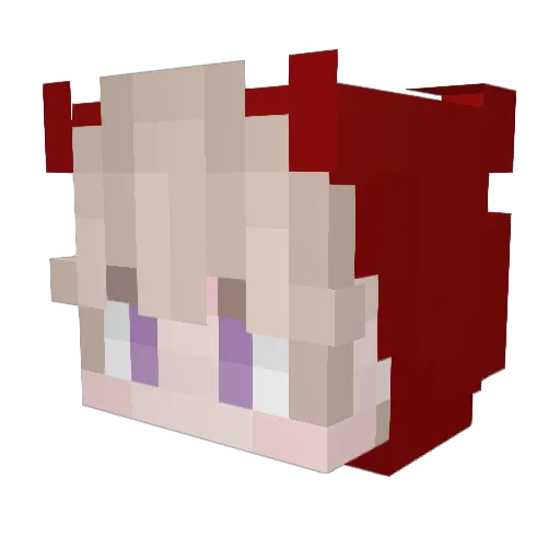 ancr1al Minecraft avatar head, 3D render