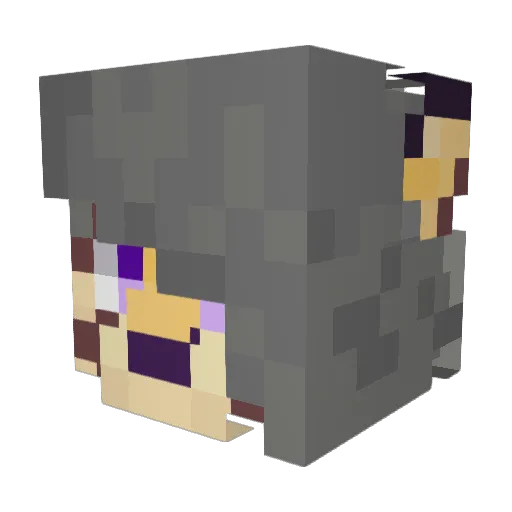 and120942 Minecraft avatar head, 3D render