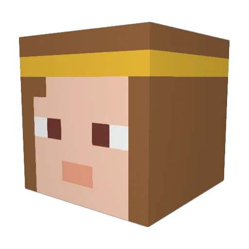and1dmn Minecraft avatar head, 3D render