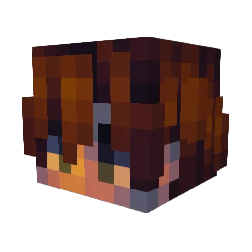 and249 Minecraft avatar head, 3D render