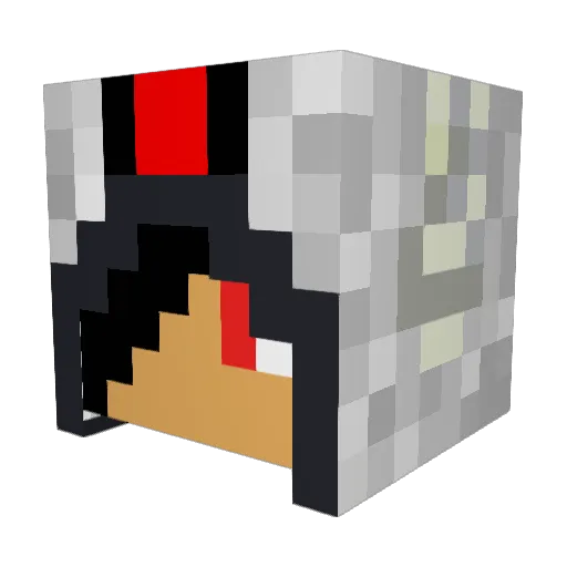 andChronic Minecraft avatar head, 3D render