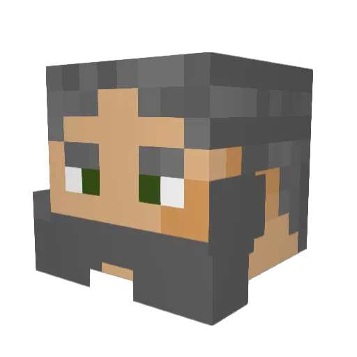 and_k47 Minecraft avatar head, 3D render