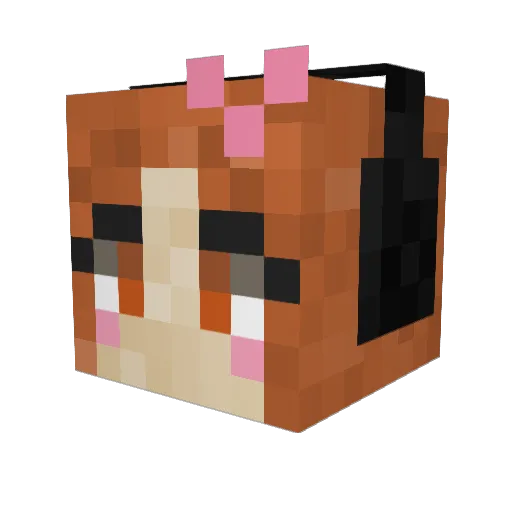 andai_namco Minecraft avatar head, 3D render