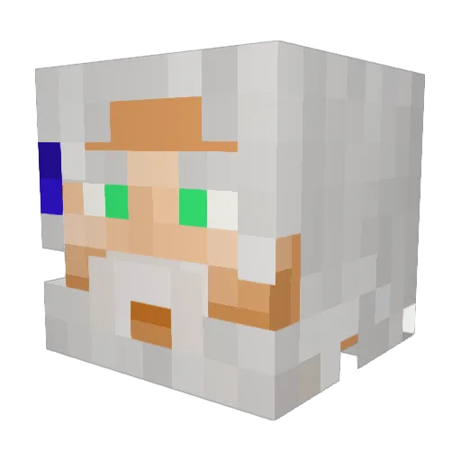 andalitt Minecraft avatar head, 3D render
