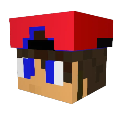 anddrewlima Minecraft avatar head, 3D render