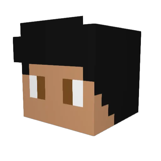 anden10kr Minecraft avatar head, 3D render