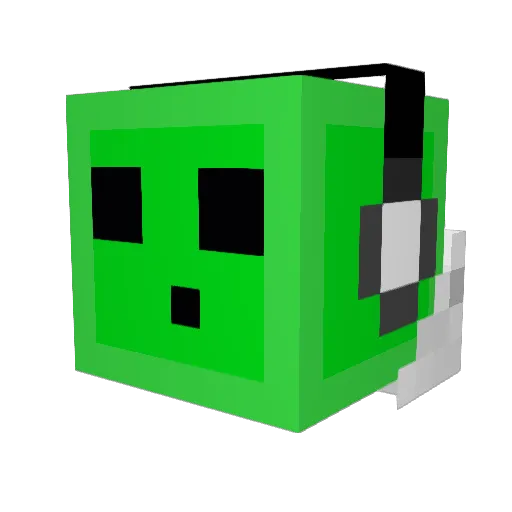 andersense Minecraft avatar head, 3D render