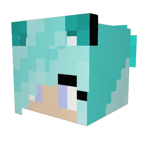 andersmax Minecraft avatar head, 3D render