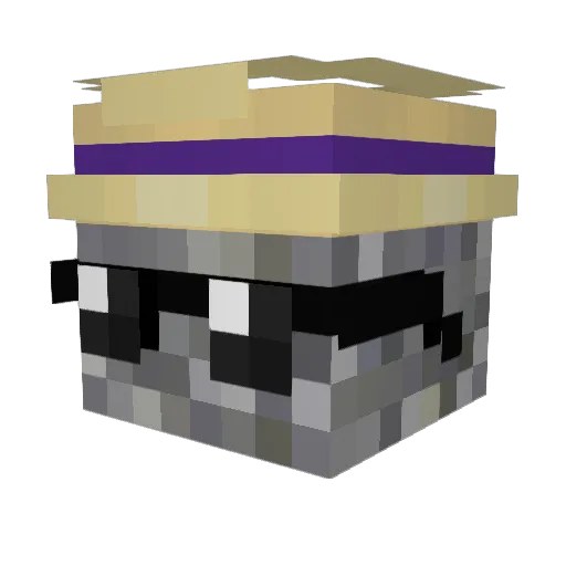 andesite7 Minecraft avatar head, 3D render