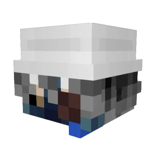 andiELBE Minecraft avatar head, 3D render