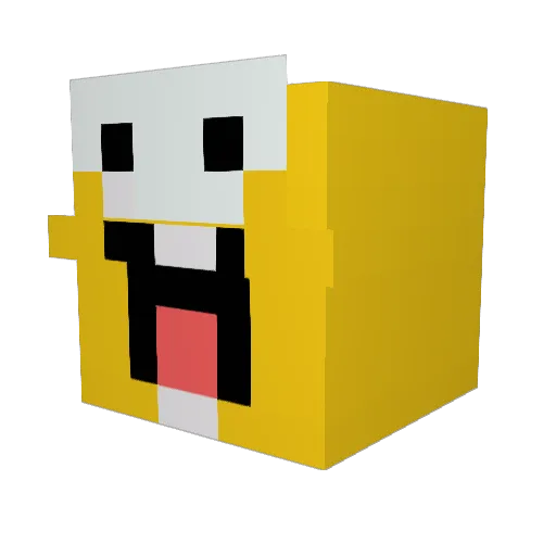 andibeleaua Minecraft avatar head, 3D render