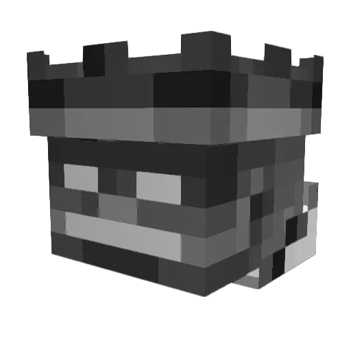 andiekos Minecraft avatar head, 3D render