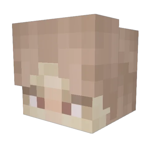 andioxen Minecraft avatar head, 3D render