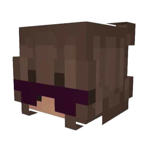 andisha Minecraft avatar head, 3D render