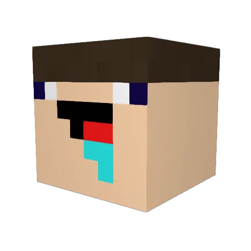 andluk Minecraft avatar head, 3D render