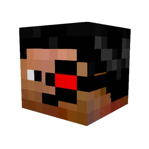 andmat Minecraft avatar head, 3D render