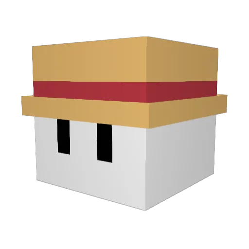 andolero Minecraft avatar head, 3D render
