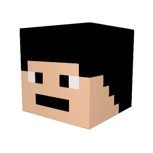 andou1014 Minecraft avatar head, 3D render