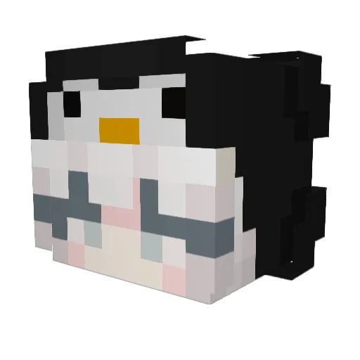andouILY Minecraft avatar head, 3D render