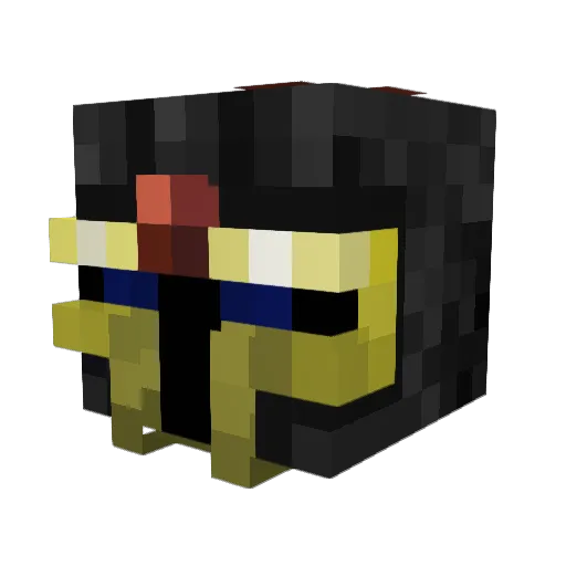 andpha1 Minecraft avatar head, 3D render