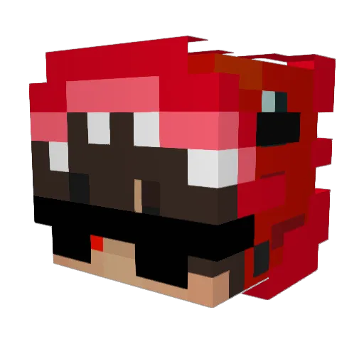 andr3wvv Minecraft avatar head, 3D render