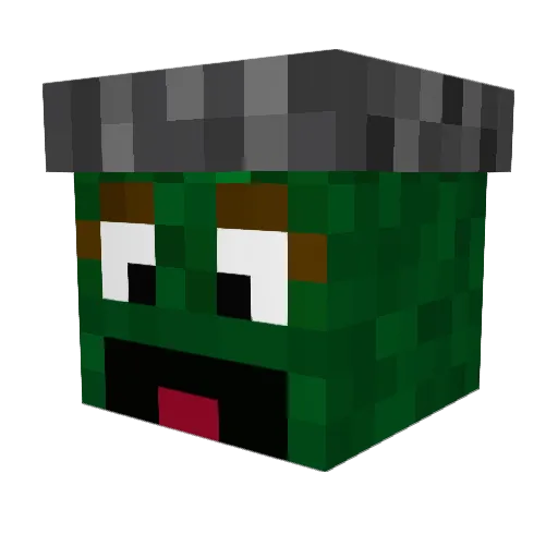 andrboot Minecraft avatar head, 3D render