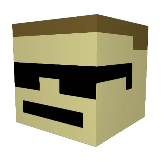 andre1010 Minecraft avatar head, 3D render