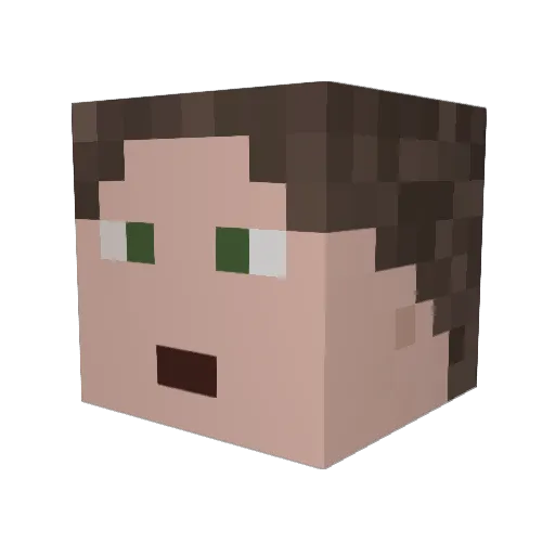 andre_12345 Minecraft avatar head, 3D render