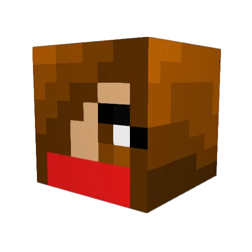 andreabruun Minecraft avatar head, 3D render