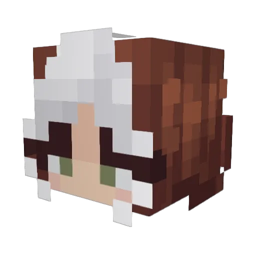 andreakalii Minecraft avatar head, 3D render